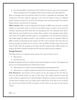 Operating System Lecture Notes | PDF