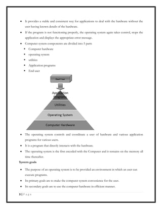 Operating System Lecture Notes | PDF