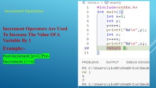 Operator in programming in C engineering | PPTX