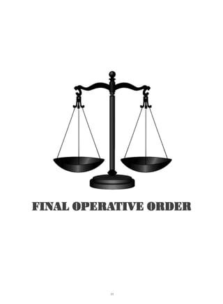 COMMUNALISM COMBAT
NOVEMBER 2012
77
FINFINFINFINFINAL OPERAAL OPERAAL OPERAAL OPERAAL OPERATIVE ORDERTIVE ORDERTIVE ORDERTIVE ORDERTIVE ORDER
77
 