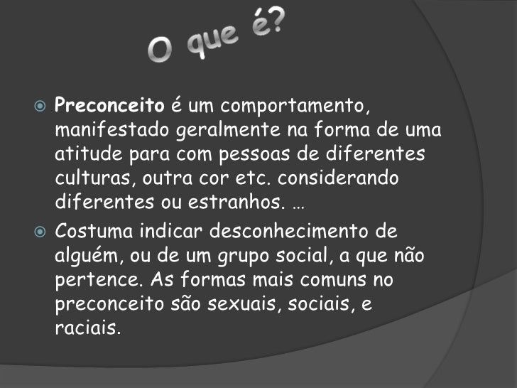 Considerando A Narrativa Acima E Conhecimentos Sobre Preconceito