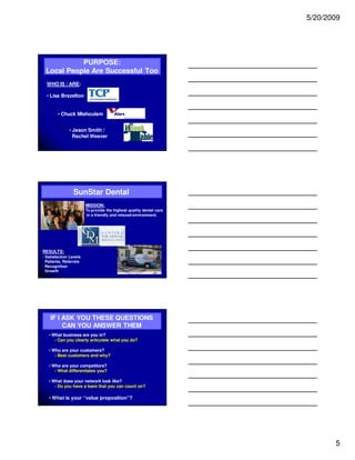 Oprf Small Business Networking Event Chang Ehandouts052009