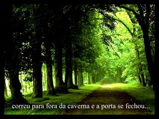 correu para fora da caverna e a porta se fechou...   