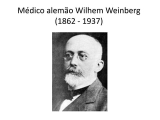 Médico alemão Wilhem Weinberg
         (1862 - 1937)
 