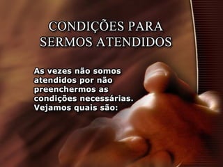 O privilégio de falar com deus