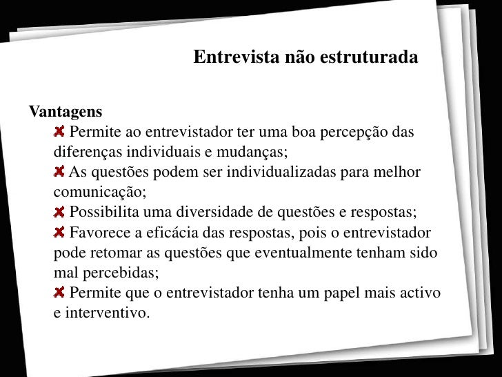 Entrevista Não Estruturad Acoleta De Dados Foi Qualitativo Exemplo Pratico