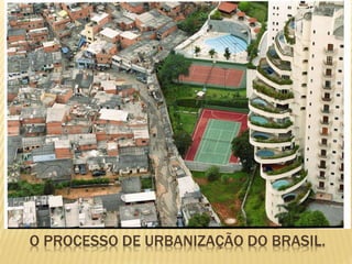 O PROCESSO DE URBANIZAÇÃO DO BRASIL.
 