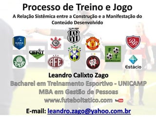 O Processo de Treino e Jogo