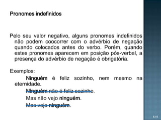 O pronome indefinido | PPSX