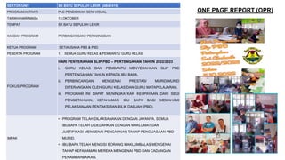 laporan program minggu pertama persekolahan pendidikan seni visual | PPTX