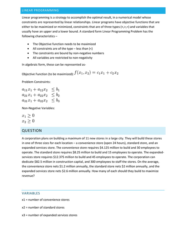 Operations Research Project | PDF | Computing | Technology & Computing