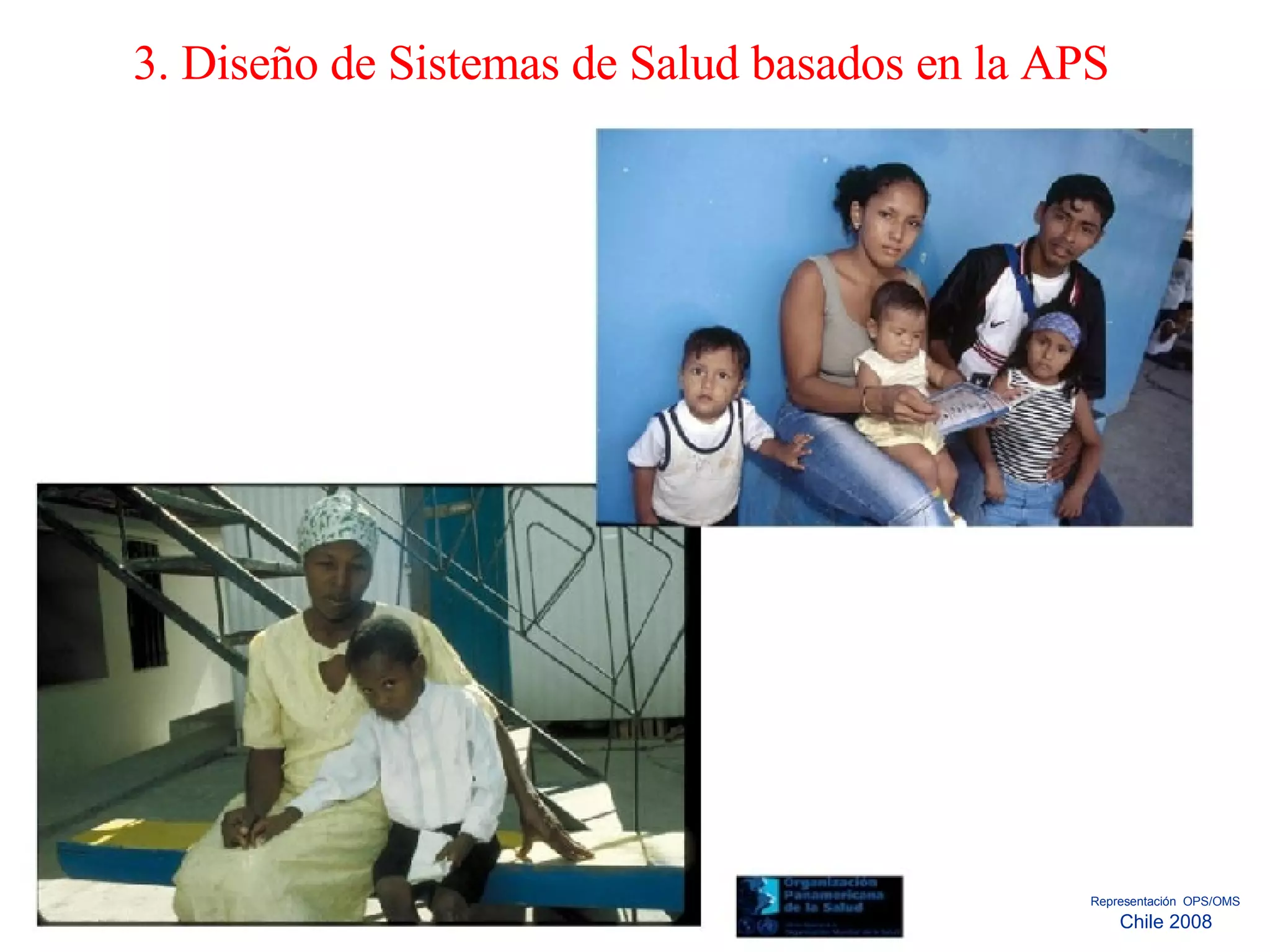 3. Diseño de Sistemas de Salud basados en la APS  Representación  OPS/OMS  Chile 2008  