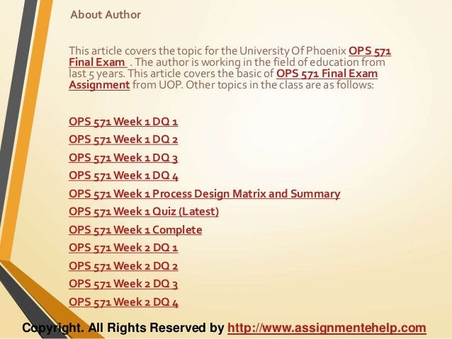 Ops 571 final exam latest university 05 picture