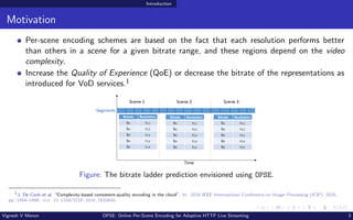 Introduction
Motivation
Per-scene encoding schemes are based on the fact that each resolution performs better
than others ...