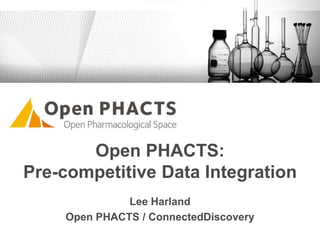 Open PHACTS:
Pre-competitive Data Integration
Lee Harland
Open PHACTS / ConnectedDiscovery
 