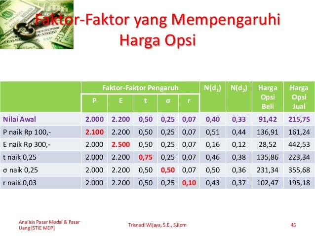 Analisis opsi saham