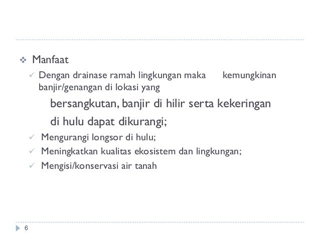 Opsi Teknologi Drainase Permukiman