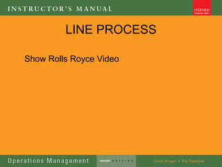 Operation Line Process Ops management lecture 4 process design & strategy | PPT