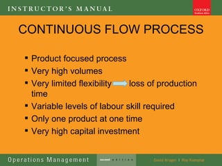 Continuous Flow Approach Project Management Ops management lecture 4 process design & strategy | PPT