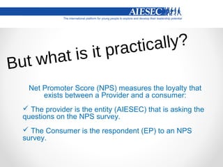 So it’s aSURVEY 
NPS is based on a direct question:
How likely are you to recommend our
company/product/service to your ...