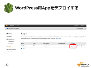 WordPress用Appをデプロイする
112
 