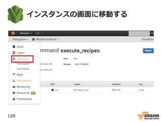 インスタンスの画面に移動する
120
 