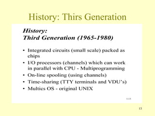 History: Thirs Generation 