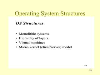 Operating System Structures 