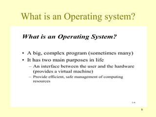What is an Operating system? 