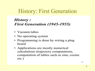 History: First Generation 