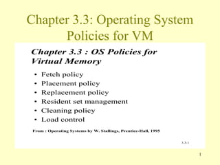 Chapter 3.3: Operating System Policies for VM 