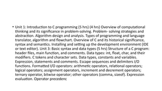 Char Modifier Comprehensive Introduction to C Programming and Technical Communication ...