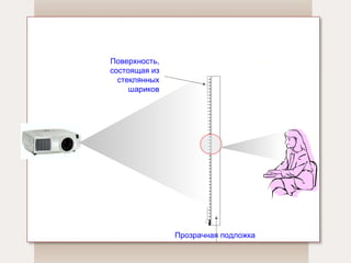Прозрачная подложка Поверхность, состоящая из стеклянных шариков 