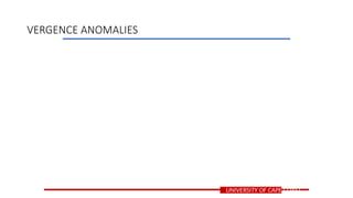 UNIVERSITY OF CAPE COAST
VERGENCE ANOMALIES
 