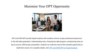 OPT and STEM OPT for Nepali Students | Complete USA Work Guide | PPTX