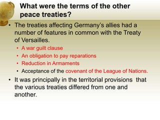 Were the peace treaties of 1919-1923 fair | PPTX