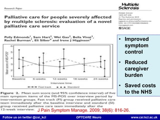 Image showcasing OPTCARE Neuro - Palliative care in patients with Multiple Sclerosis (MS ...