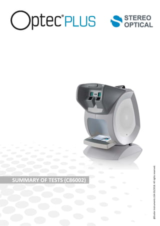 Opect Optec plus-summary-of-tests- | PDF