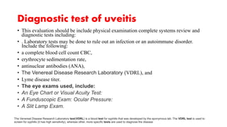 Uveitis Lab Work Up Checklist.pdf Opthalmic disorders | PPTX