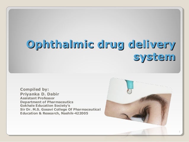 opthalmic drug delivery system opthalmic