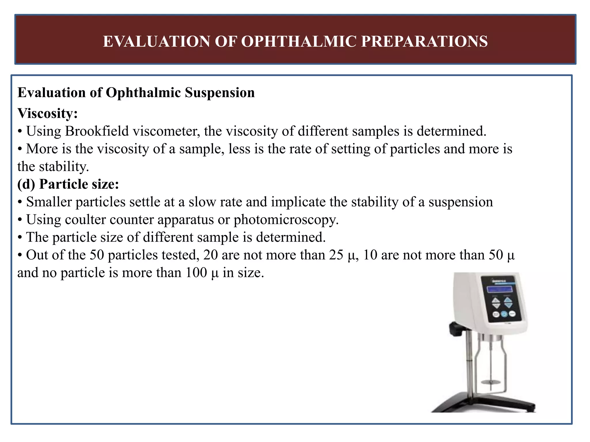 Industrial Pharmacy-I -Ophthalmic preparation part 3 | PPTX