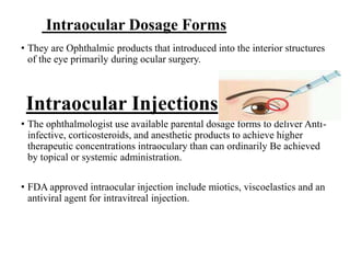 Intraoccular Injection For Opthalmic product copy | PPTX