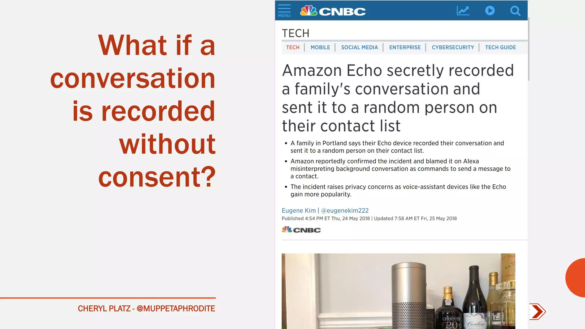 What if a
conversation
is recorded
without
consent?
CHERYL PLATZ - @MUPPETAPHRODITE
 