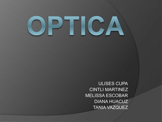 ULISES CUPA
CINTLI MARTINEZ
MELISSA ESCOBAR
DIANA HUACUZ
TANIA VAZQUEZ