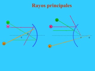 Rayos principales
F CC
F
1
2
3
1
2
3
 