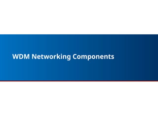 WDM Networking Components
40
 
