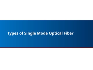 Types of Single Mode Optical Fiber
74
 
