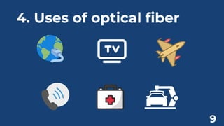 4. Uses of optical fiber
9
 