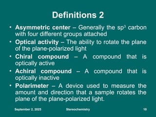 Optical activity of organic compounds an | PPT