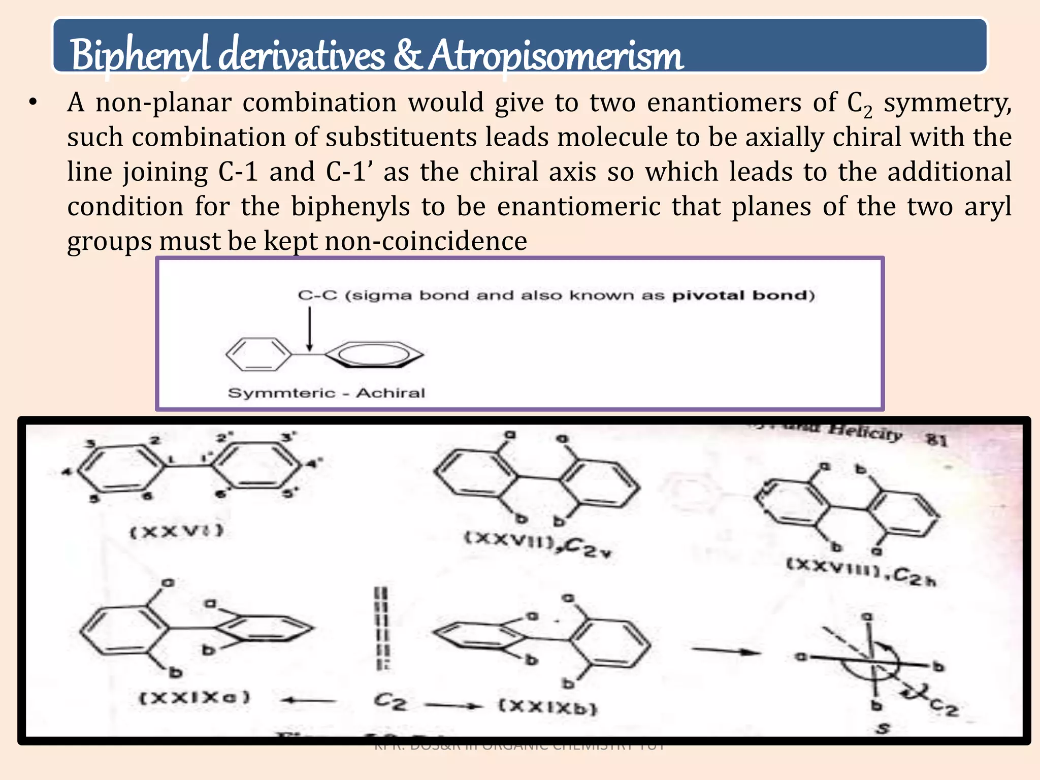 Biphenyl derivatives & Atropisomerism | PPTX